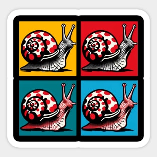 Pop Red Spotted Snail - Cool Aquarium Fish Sticker